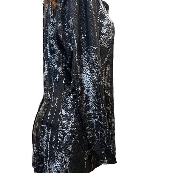 Frank Lyman size 10 dress - snakeskin - ruffled collar / stunning formal event - Picture 3 of 6